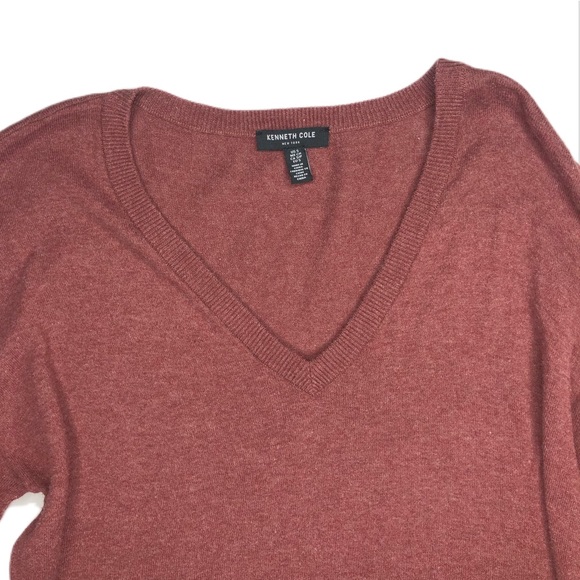 Kenneth Cole Asymmetrical Wrap Tie Sweater Dress - Picture 5 of 5